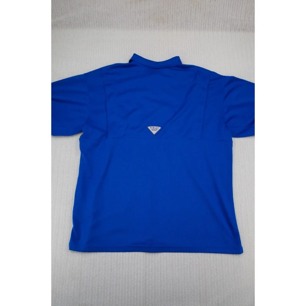 Columbia PFG Florida Gators Polo Shirt Mens Extra Large Blue SEC Football